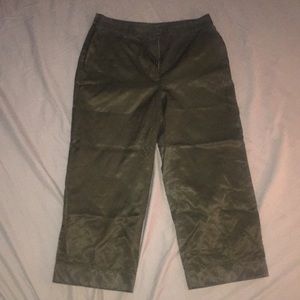Dark Green Wide Leg Ann Taylor Trousers, sz 8.